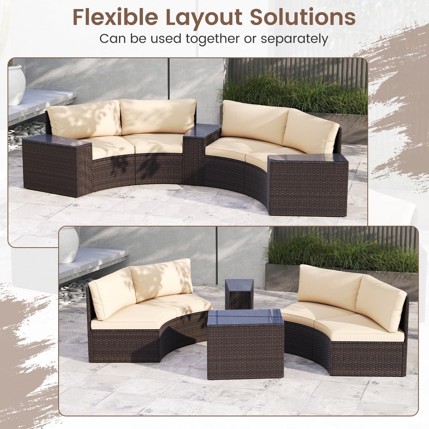 5 Pieces Patio Furniture Set