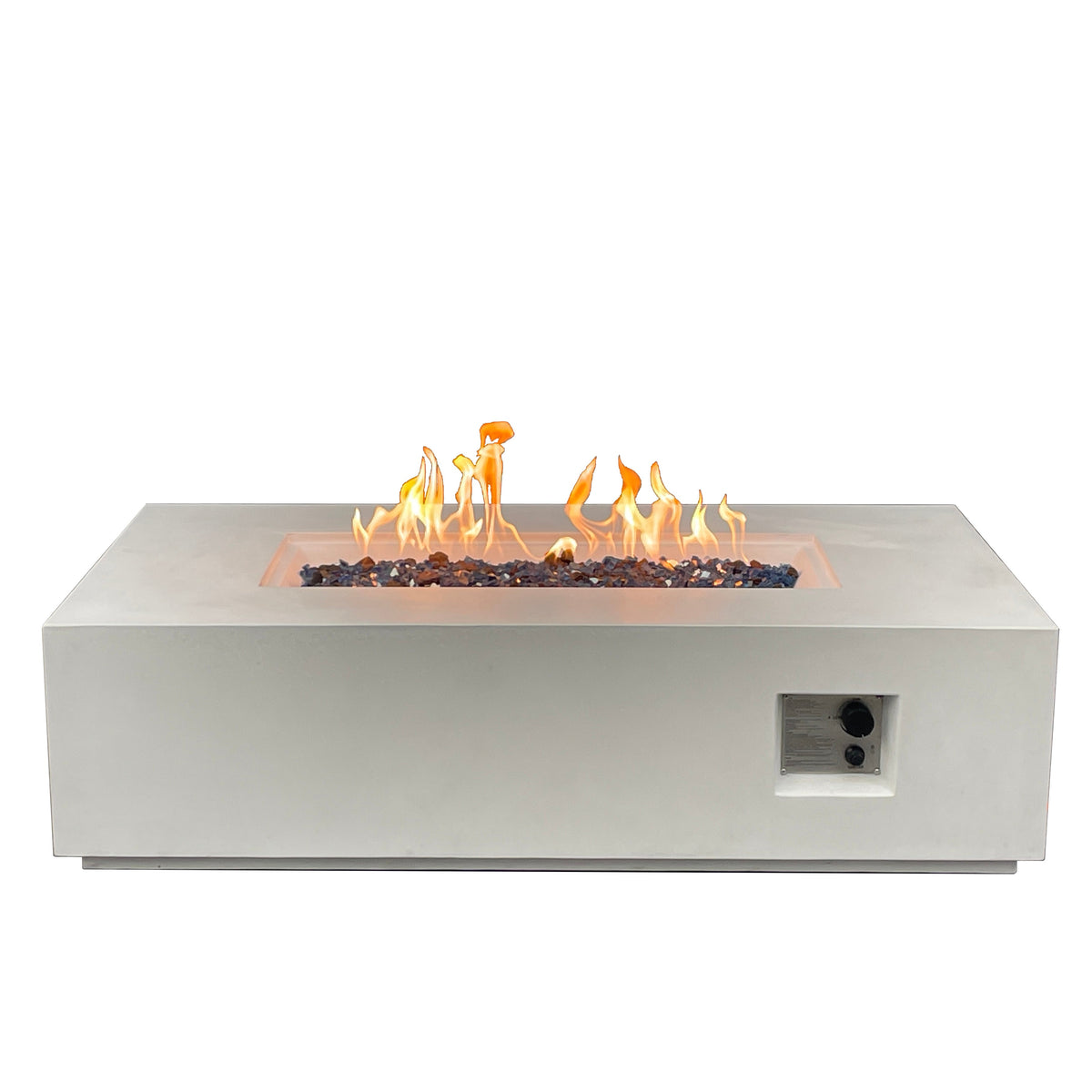 52-Inch GFRC Propane Fire Pit Table, Antique White
