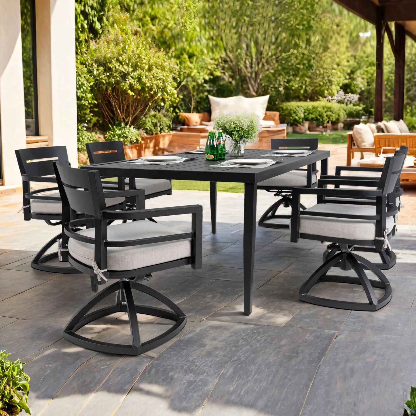 7-Piece Outdoor Patio Aluminum Furniture Dining Set