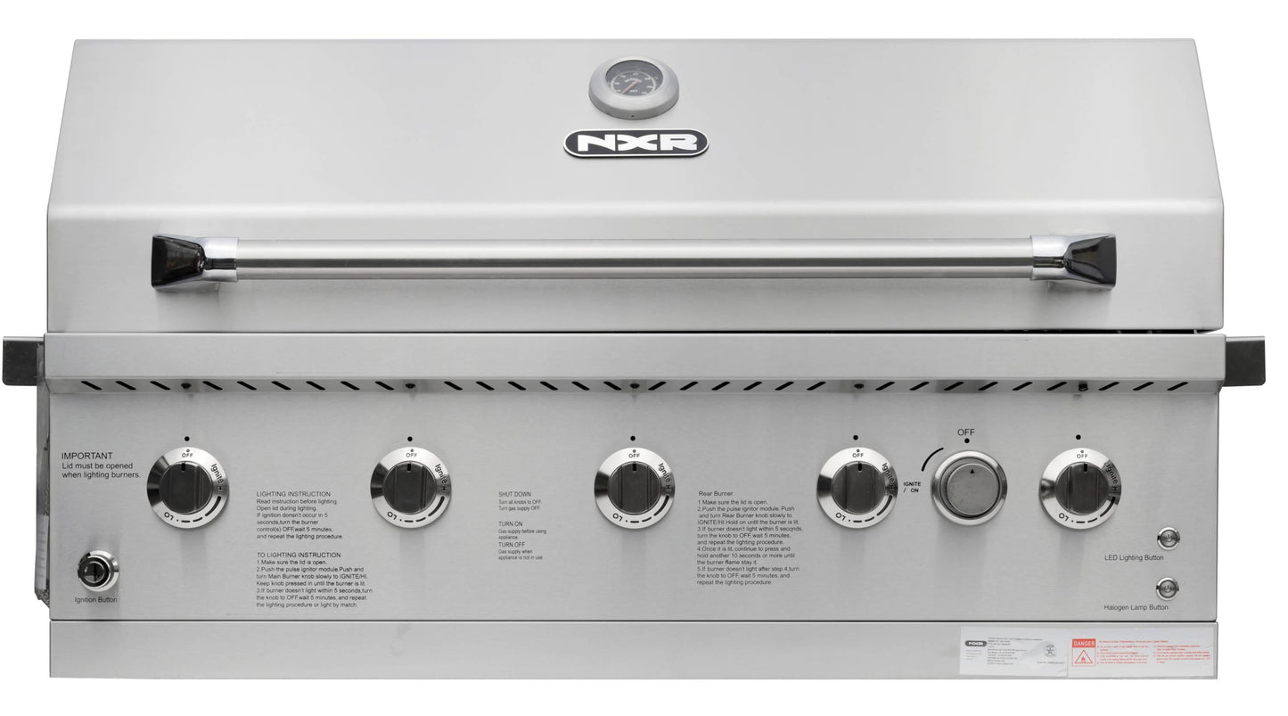 Ls Stainless Steel 37-In W 5 -Burner Gas Grill with Infrared Burner