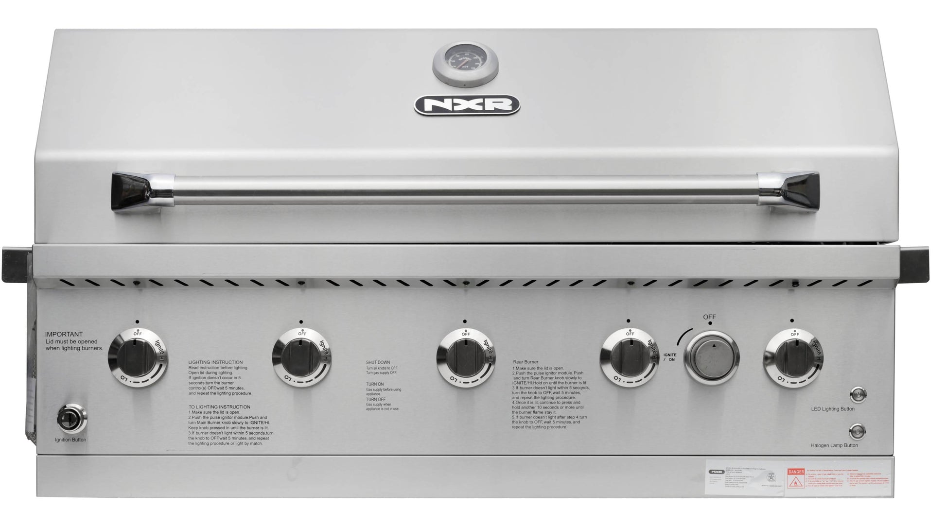 Ls Stainless Steel 37-In W 5 -Burner Gas Grill with Infrared Burner