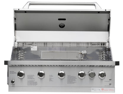 Ls Stainless Steel 37-In W 5 -Burner Gas Grill with Infrared Burner
