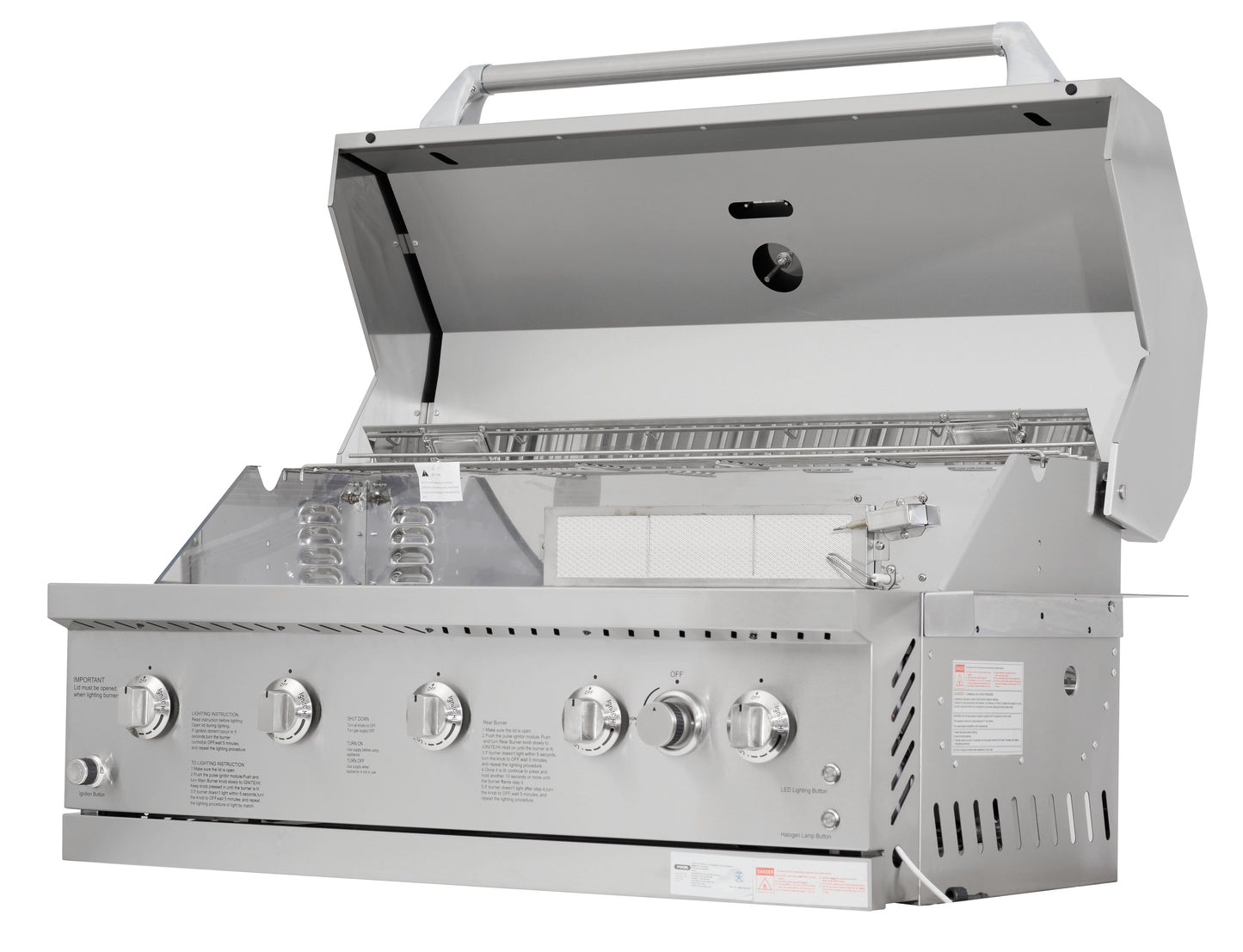 Ls Stainless Steel 37-In W 5 -Burner Gas Grill with Infrared Burner