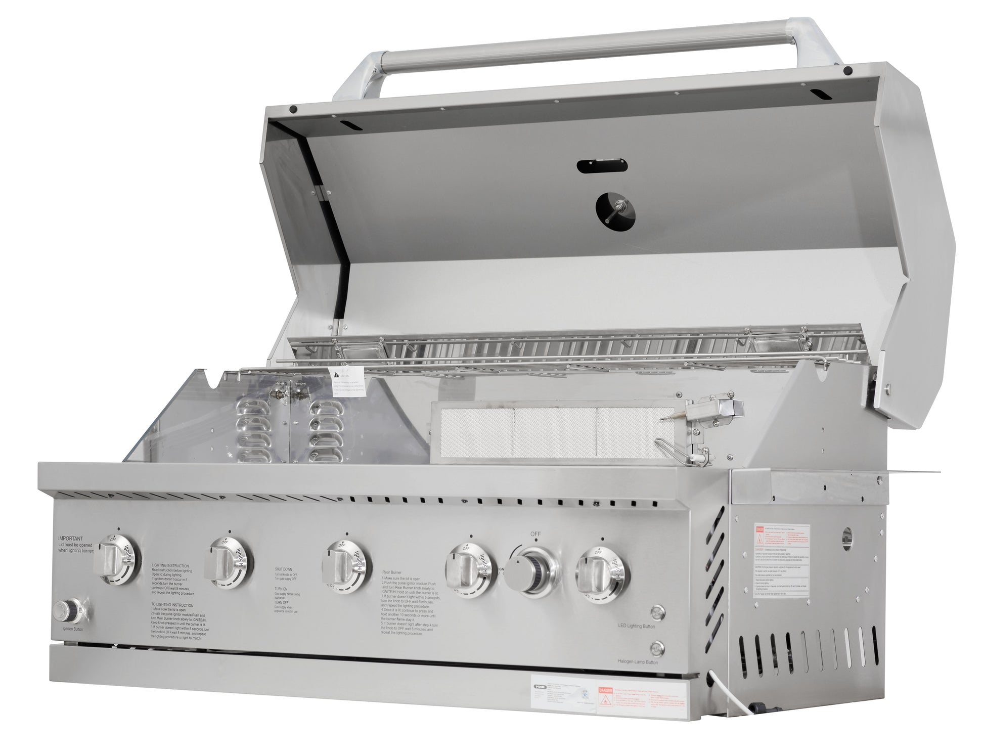 Ls Stainless Steel 37-In W 5 -Burner Gas Grill with Infrared Burner
