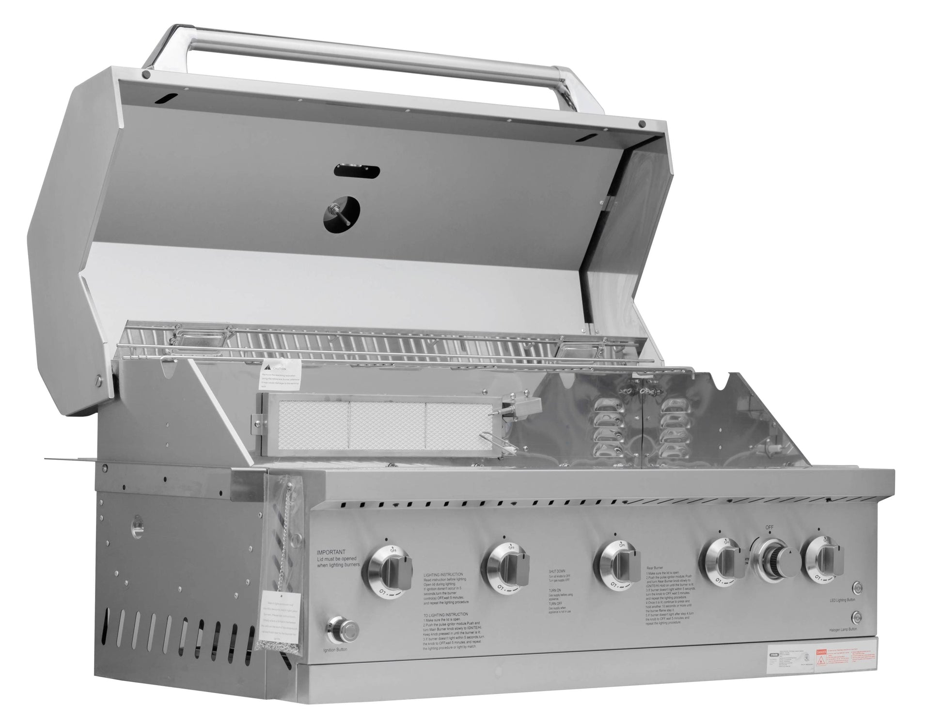 Ls Stainless Steel 37-In W 5 -Burner Gas Grill with Infrared Burner