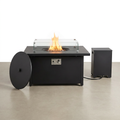 Outdoor Fire Table Built for All-Weather Use, 50,000 BTU Propane, 48 Inch Steel Top, Tank Storage