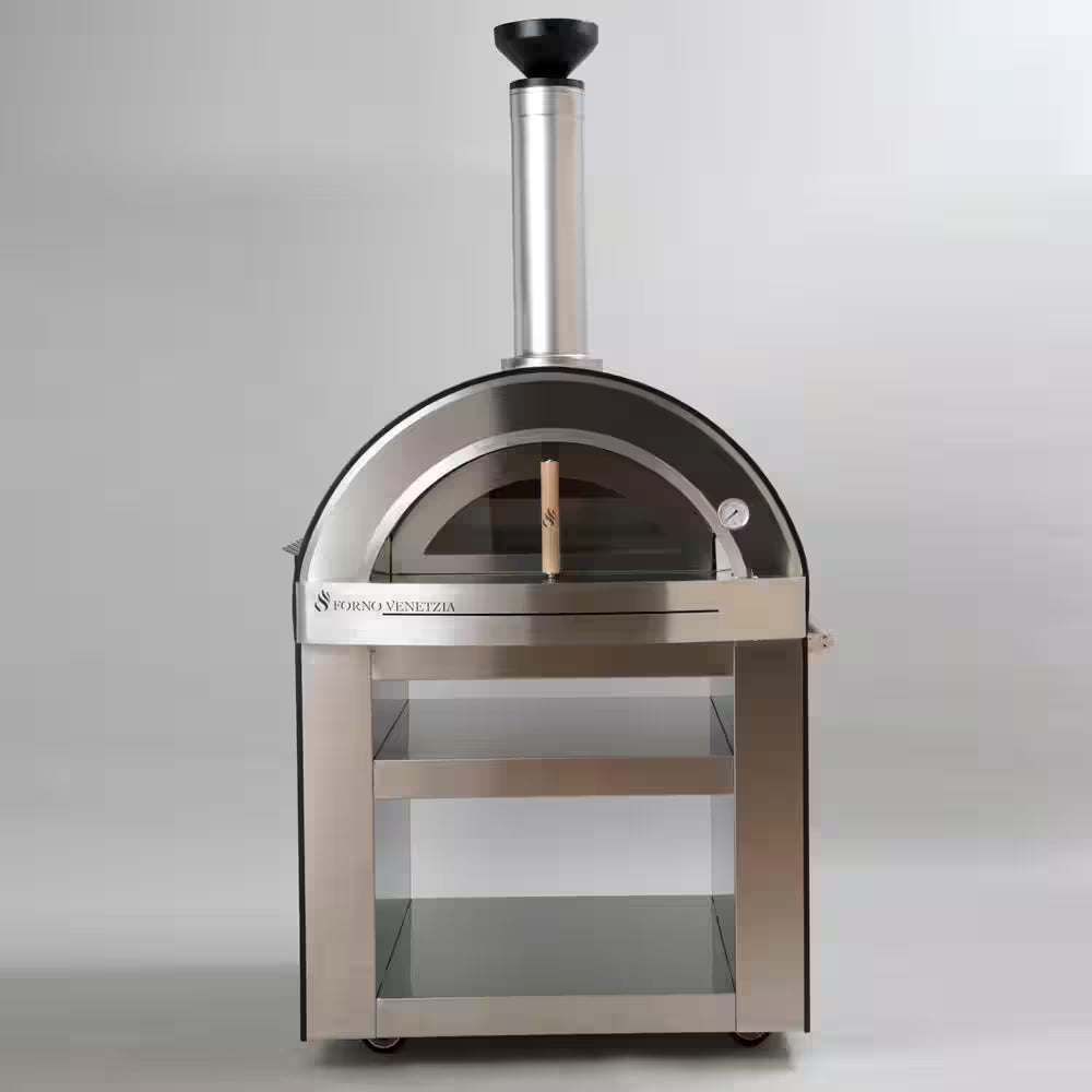 Torino 500 24 In. X 32 In. Wood Fired Oven with Cart in Copper