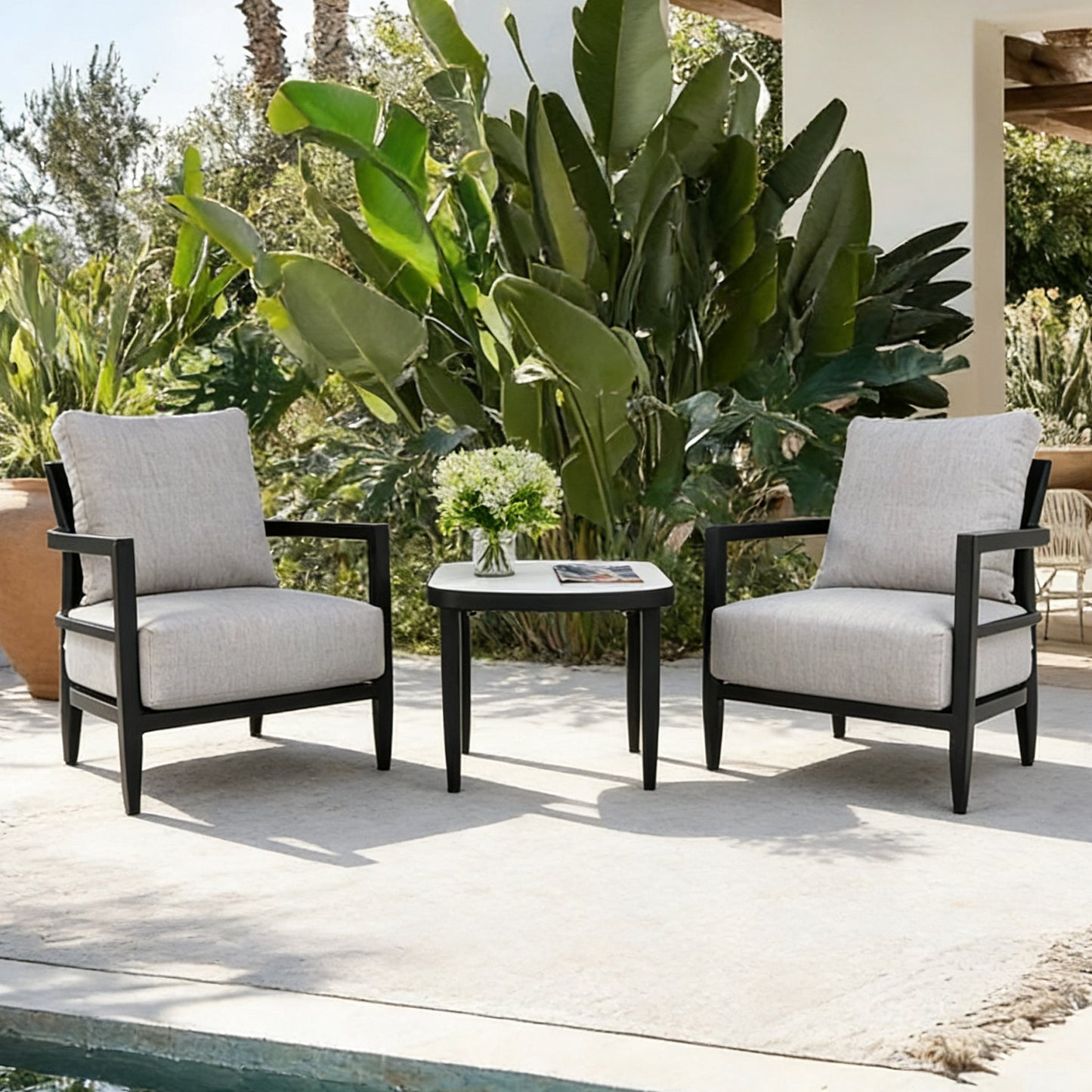 3PC Outdoor Aluminum Patio Furniture Set